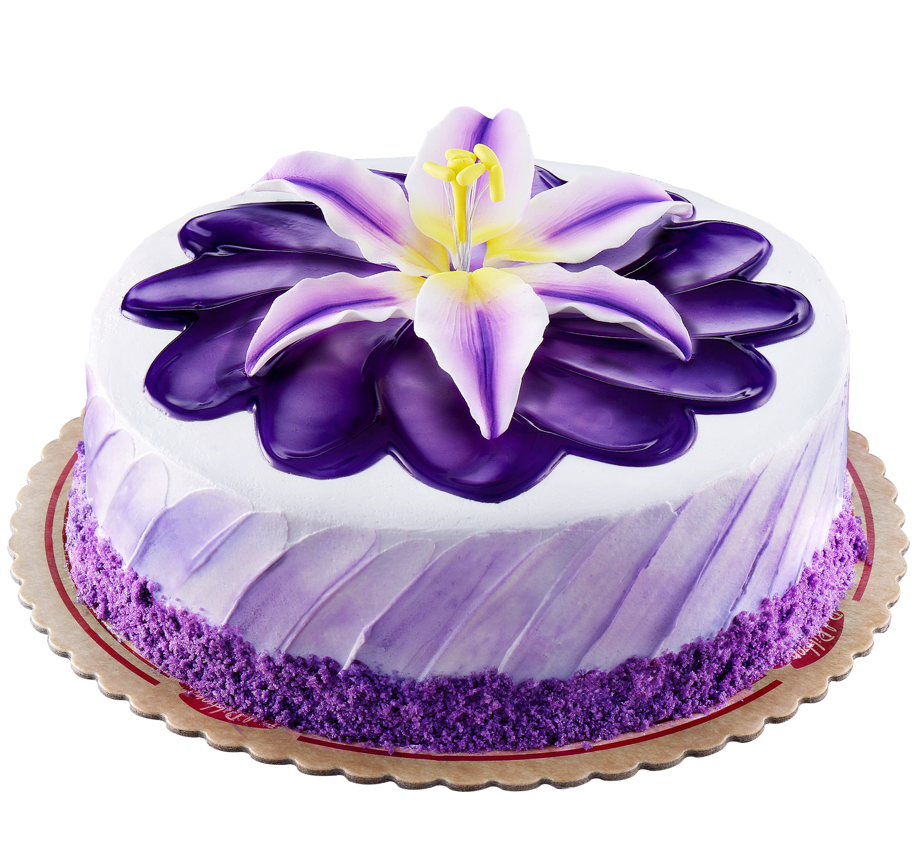 Red Ribbon Ube Bloom cake
